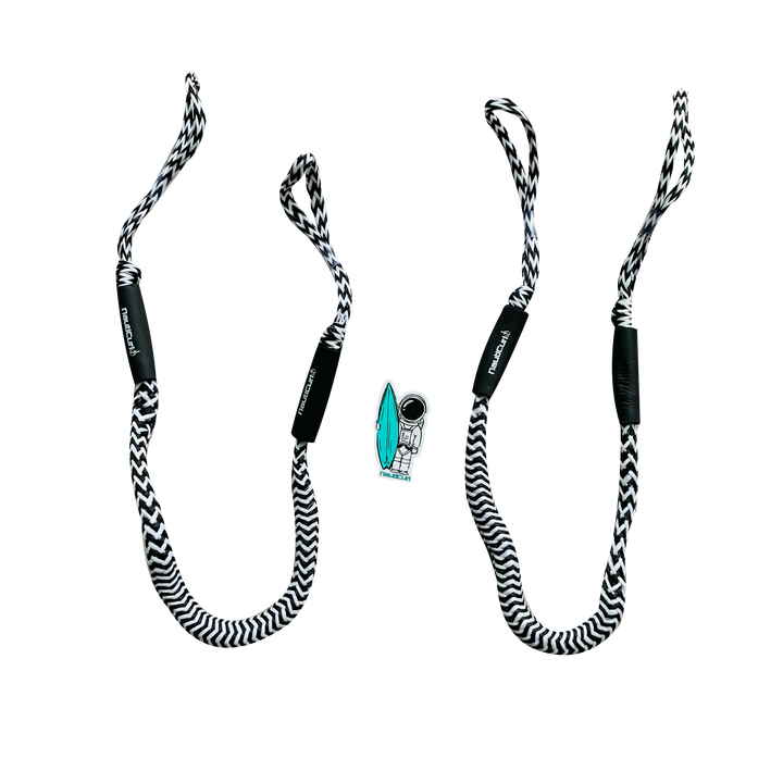 NautiCurl Bungee Boat Ropes - Shock Absorbing (2 Ropes)