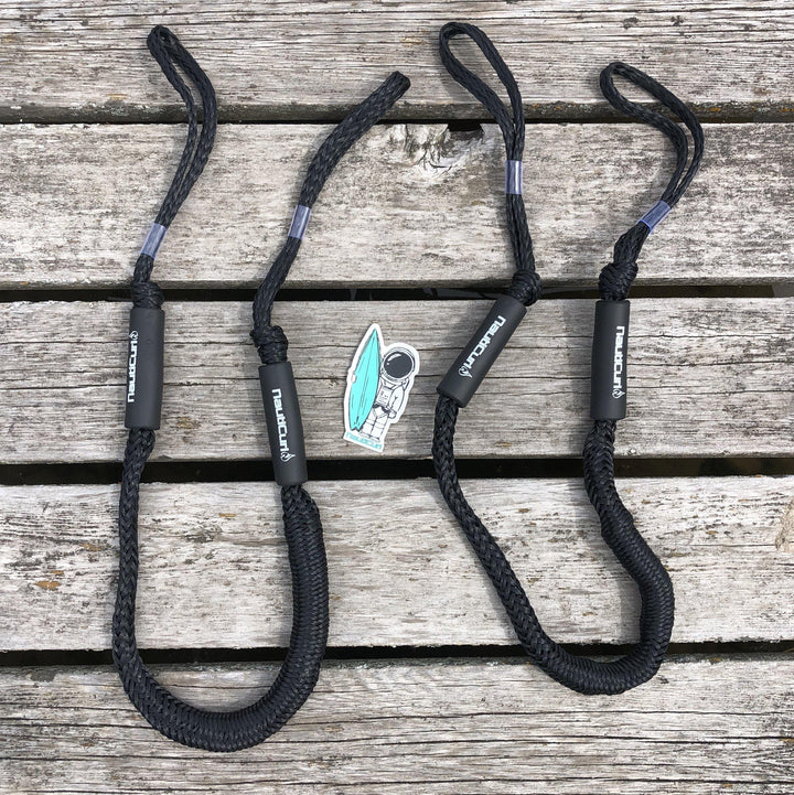 NautiCurl Bungee Boat Ropes - Shock Absorbing (2 Ropes)