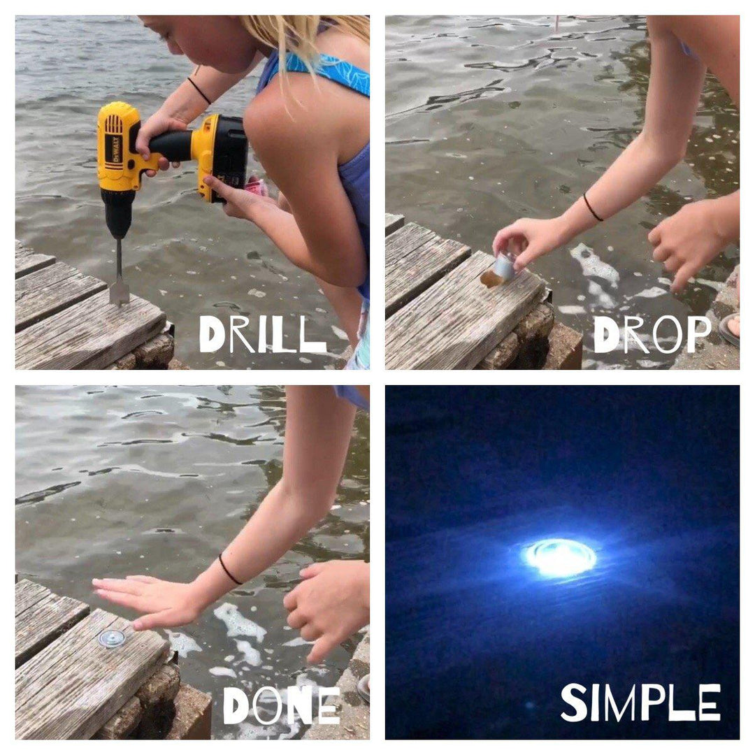 LED Dock &amp; Deck Pods - Solar Powered Light Dots